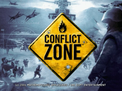 Conflict Zone Modern War Strategy title screen for Sega Dreamcast